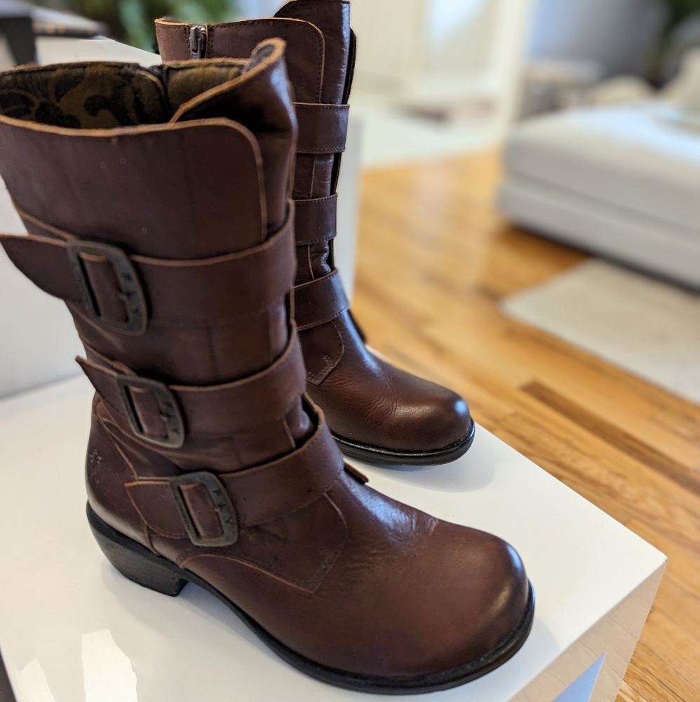 Fly London Buckle Boots Size 38